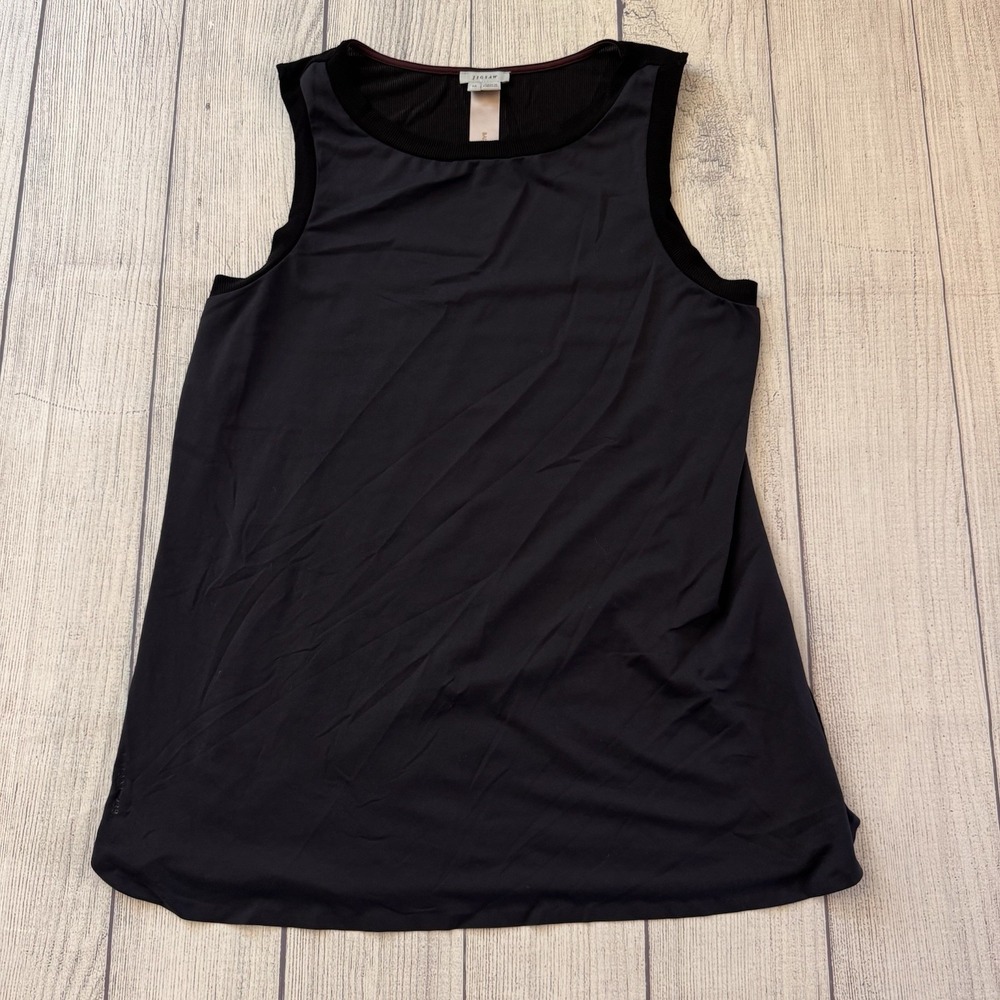 Jigsaw Balance Proportion Black Sleeveless Stretch Tank Top Women's Medium M